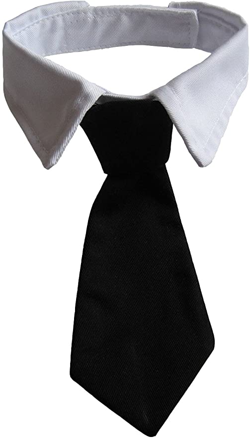 VEDEM Dog Neck Tie, Pet Tuxedo Cotton Collar with Black Tie for Dogs & Cats