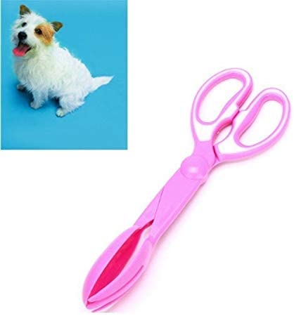 WHZ 3 PCS Dog Pick Up Toilet Pet Shoveling Device Cat Dog Excrement Picking Feces Clip (Color : Pink)
