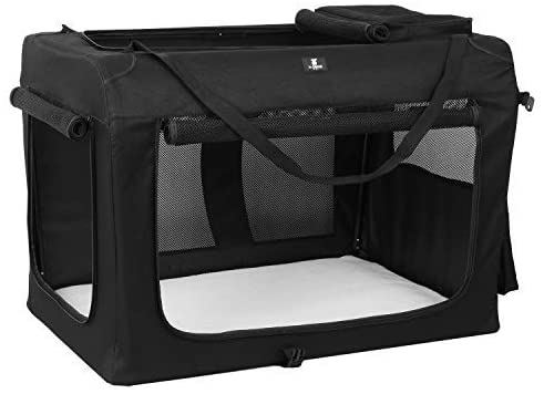 X-ZONE PET 3-Door Folding Soft Dog Crate, Indoor & Outdoor Pet Home, Multiple Sizes and Colors Available