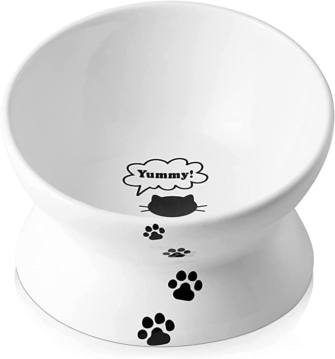 Y YHY Cat Bowl Anti Vomiting, Raised Cat Food Bowls, Tilted Elevated Cat Bowl
