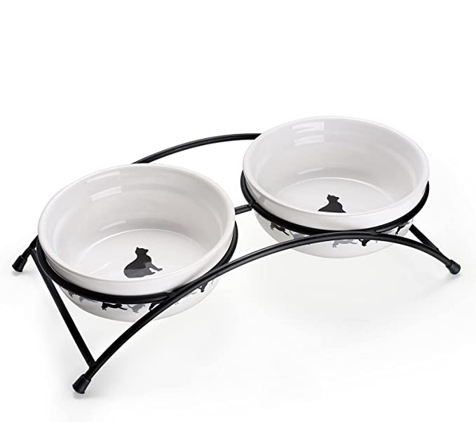 Y YHY Cat Bowls Elevated, Cat Food Dish Raised, Tall Cat Bowls for Food and Water