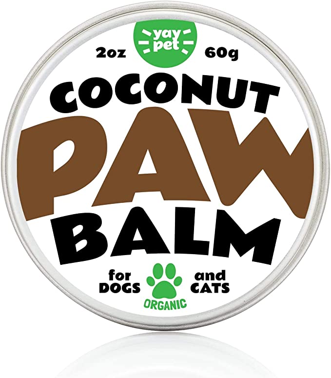 YAY PET Dog Paw Balm Wax Soother & Moisturizer Cream with Natural Food-Grade Coconut Oil, Organic Shea Butter & Beeswax - 2 oz - Healing Protector for Cracked Dog Paws, Snout & Elbows