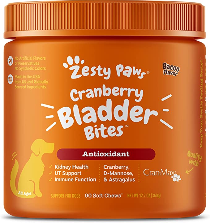 Zesty Paws Cranberry Bites for Dogs - Kidney, Bladder & Urinary Tract (UT) Support